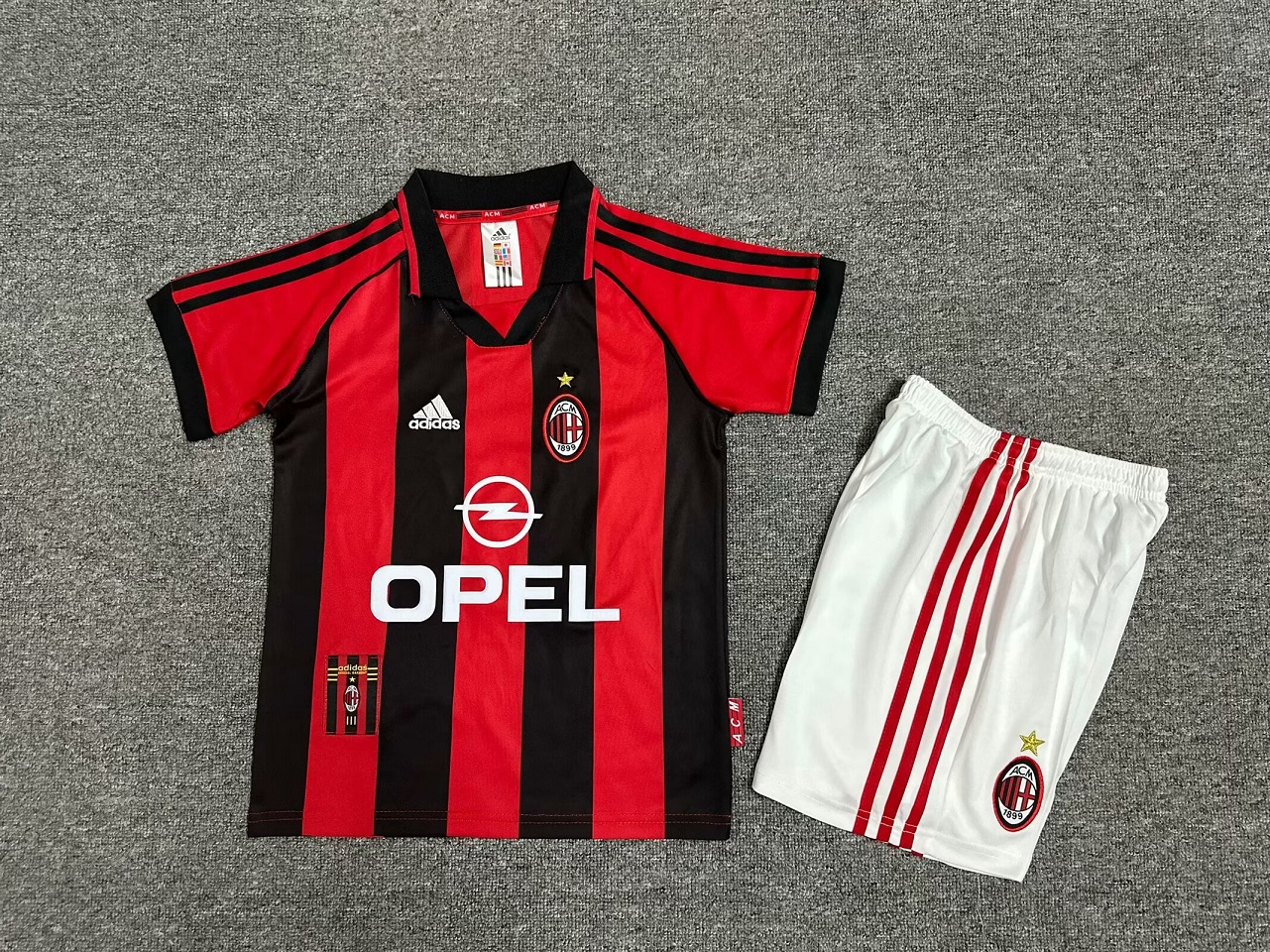 Kids-AC Milan 98/99 Home Soccer Jersey
